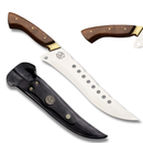 Faca Churrasco Artesanal Personalizada Turca Furada | Aço Inox 10"