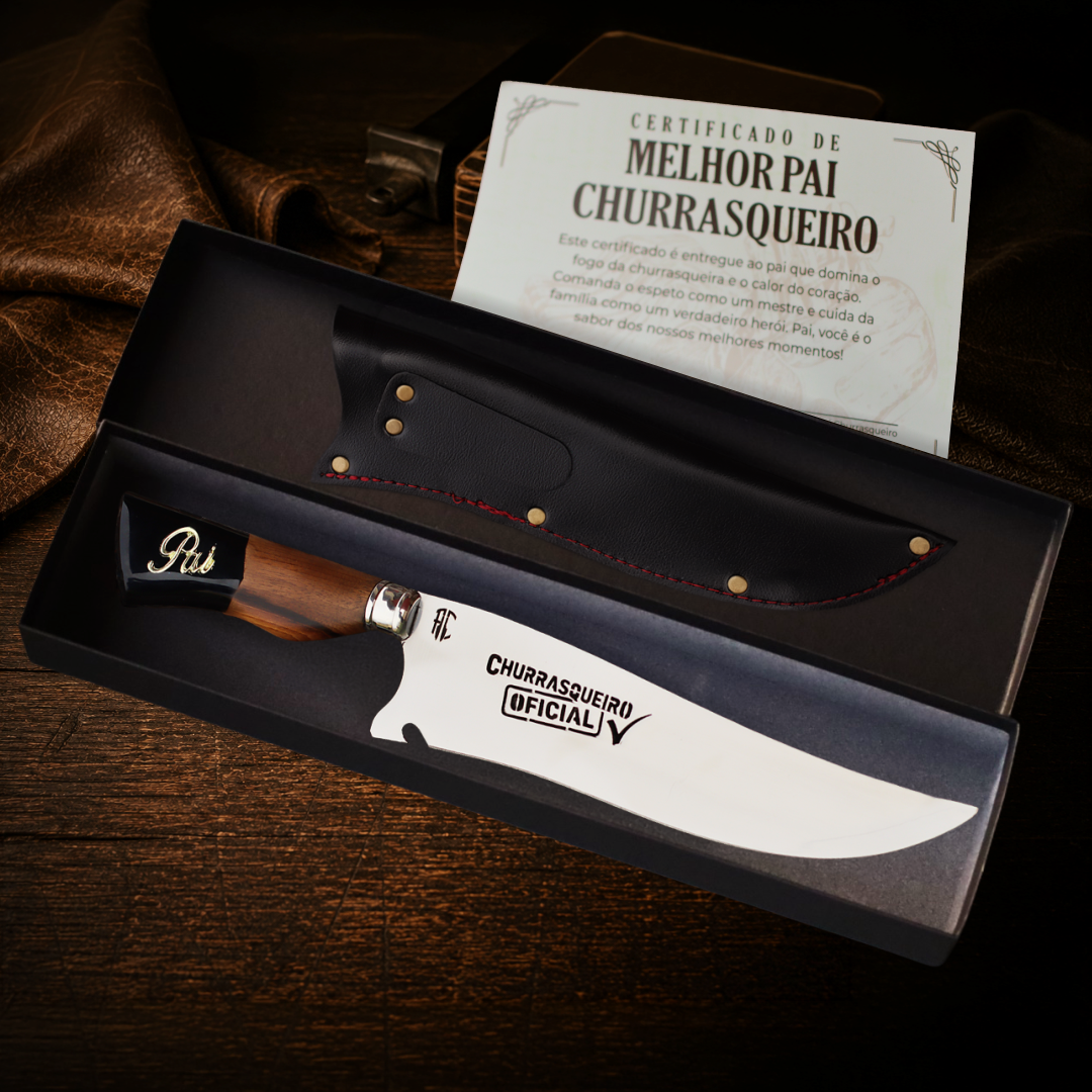 Kit FACA DIA DOS PAIS CHURRASQUEIRO OFICIAL | 10 pol