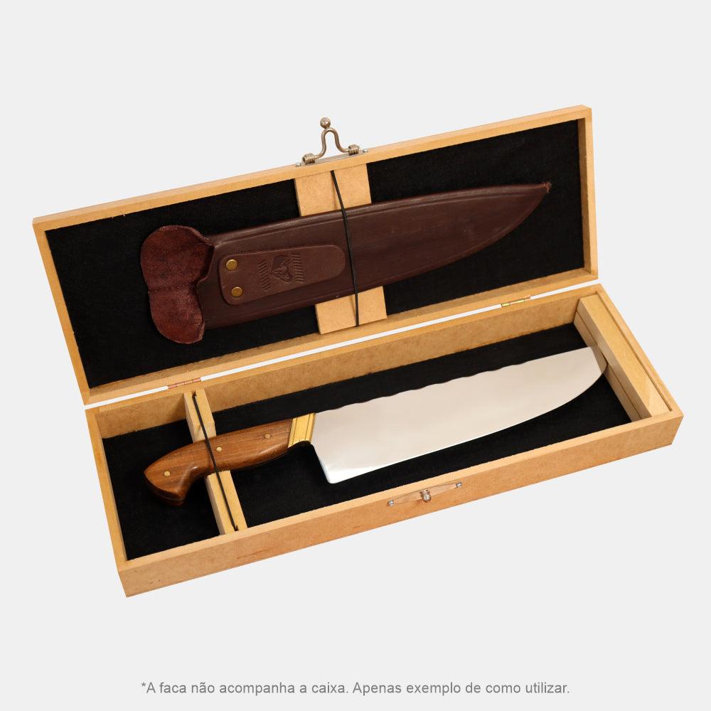 Caixa Estojo em Madeira para Facas até 11" - Amantes de Cutelaria