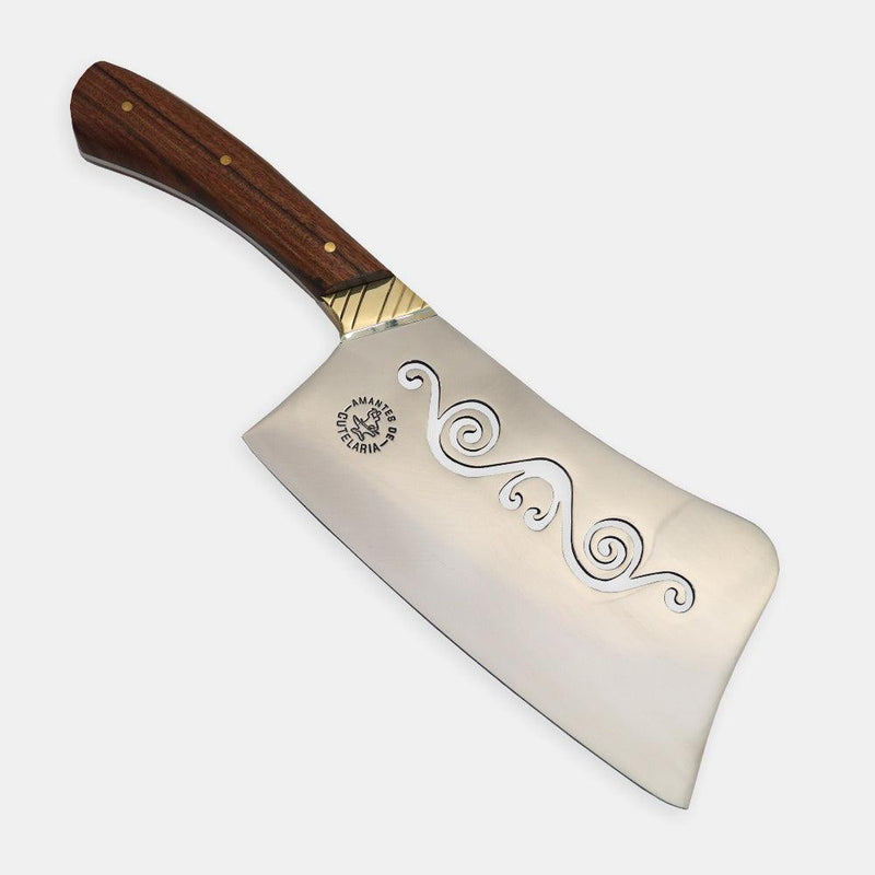 Cutelo Churrasco Artesanal Personalizado Mustache | Aço Inox 7" - Amantes de Cutelaria