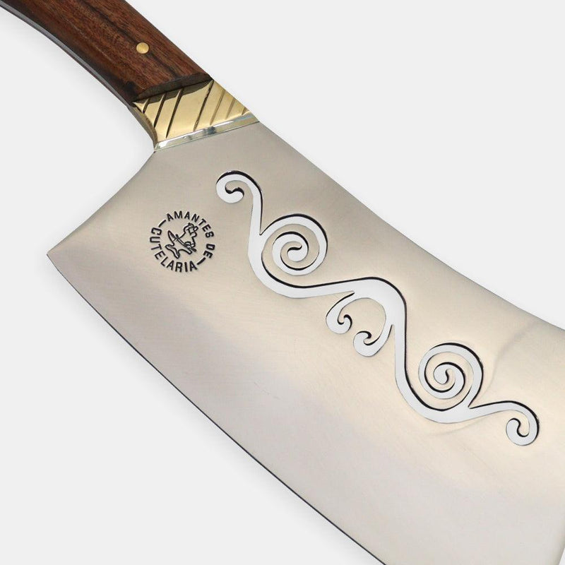 Cutelo Churrasco Artesanal Personalizado Mustache | Aço Inox 7" - Amantes de Cutelaria