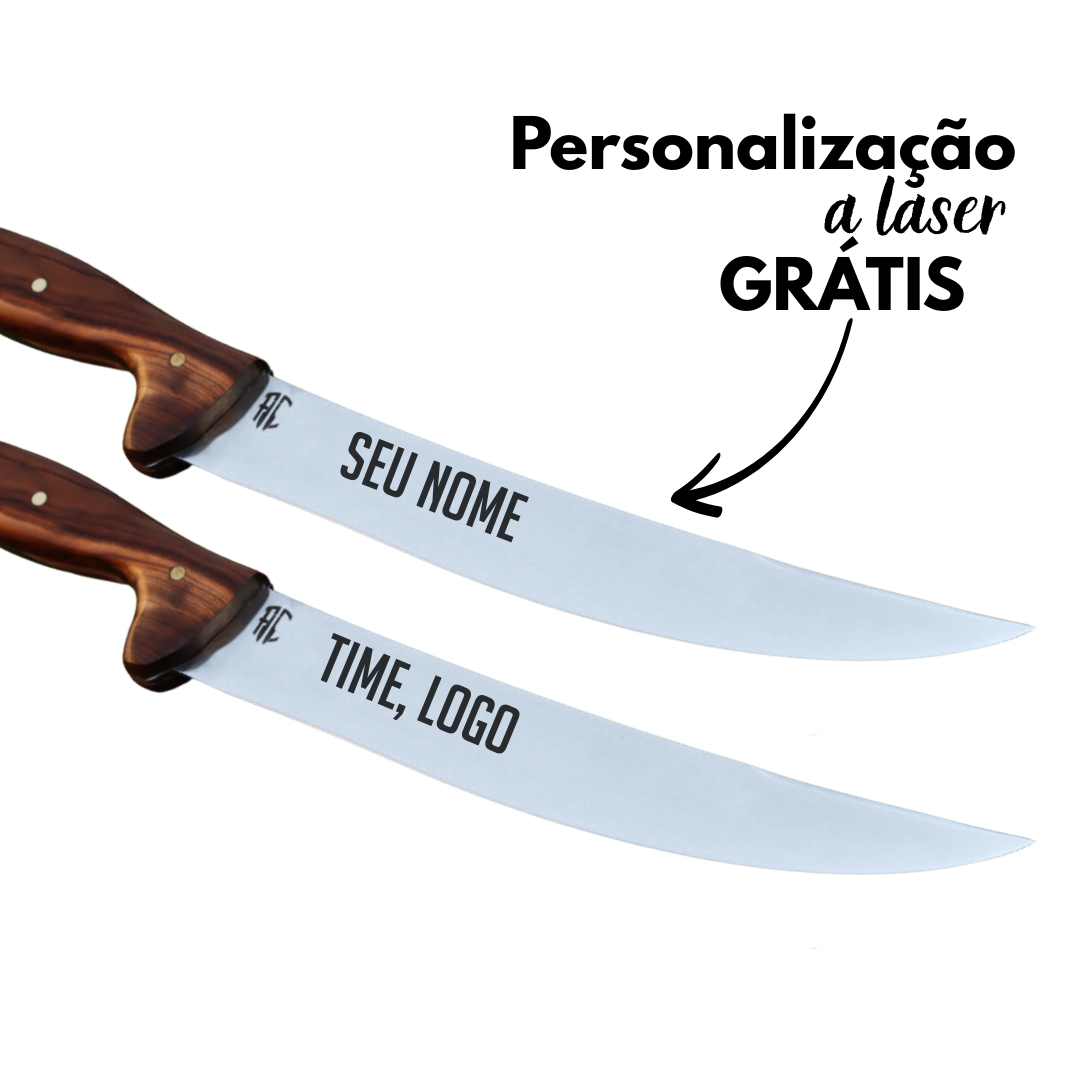 Faca Artesanal para Churrasco Aço Inox Ancara | 10"