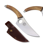 Faca Churrasco Artesanal Personalizada Olho de Tigre | Aço Inox 6"