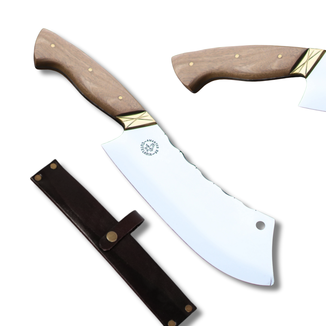 Cutelo Churrasco Artesanal Personalizado | Aço Inox 9"