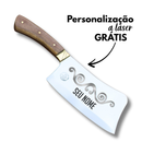 Cutelo Artesanal Personalizado para Churrasco Mustache | Aço Inox 7"