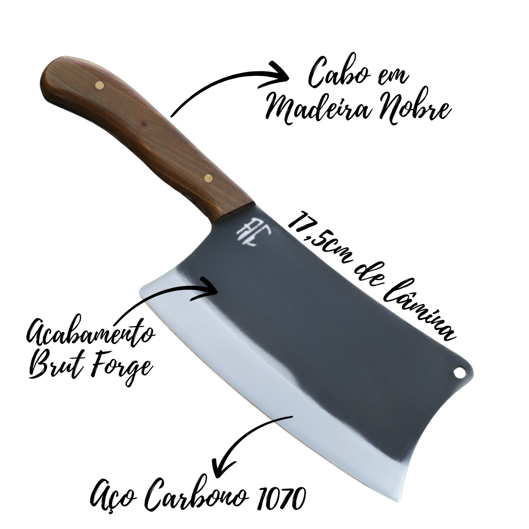 Cutelo Churrasco Artesanal Personalizado Raiz | Brut Forge 7"