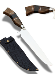 Faca Churrasco Artesanal Pai Raiz| Aço Inox e Cabo Nobre