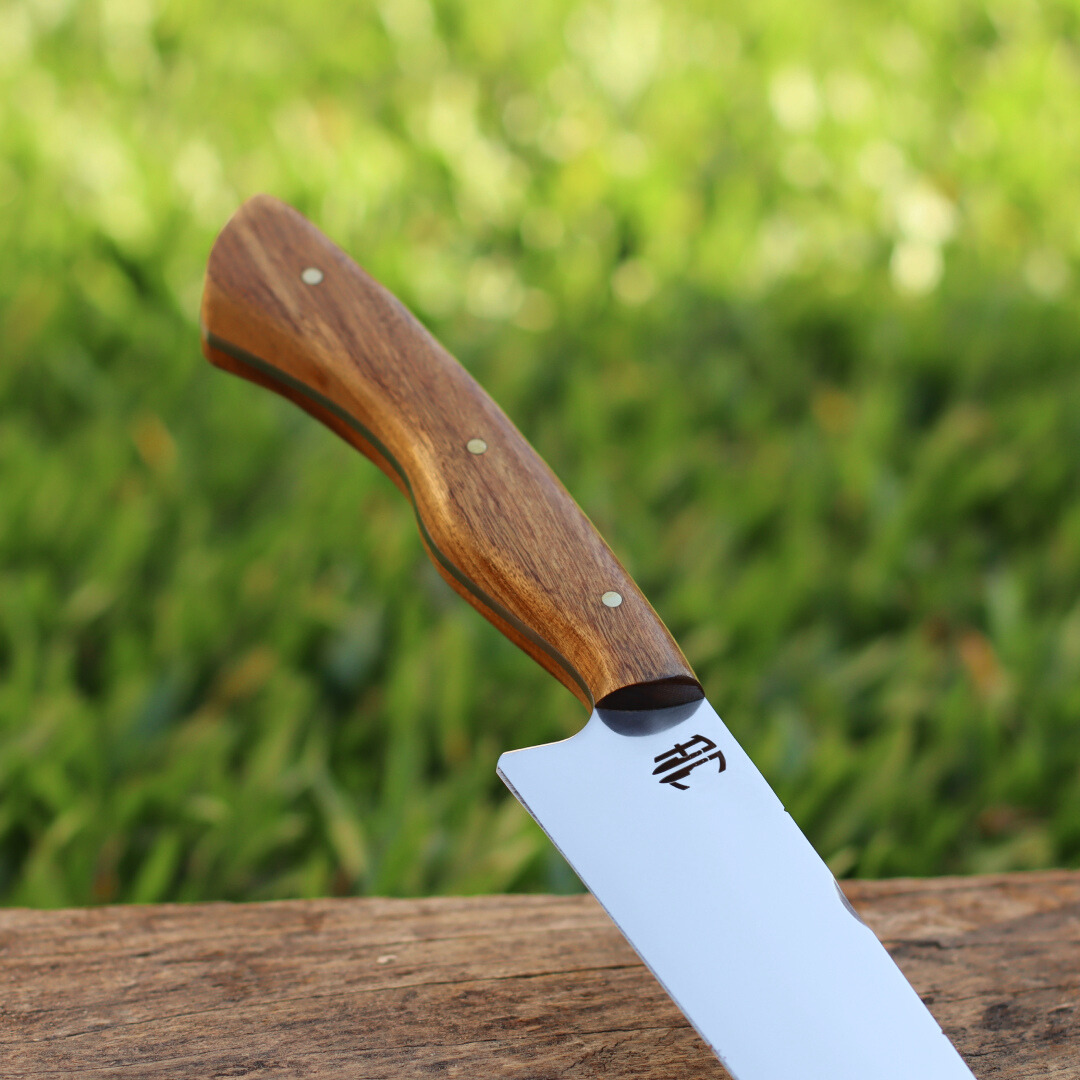 Faca Churrasco Artesanal Personalizada Língua de Chimango | Aço Inox 12"