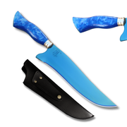 Faca Churrasco Artesanal Personalizada Anodizadas | Aço Inox