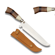 Faca Churrasco Artesanal Picanheira Sortida Cabo Hibrído | Aço Inox 10"