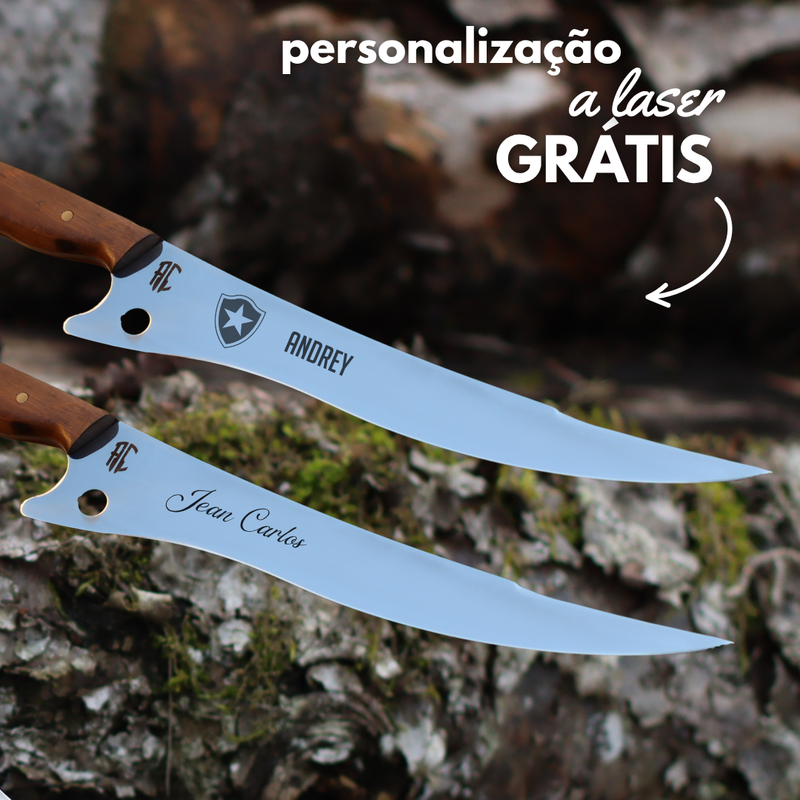 Faca Artesanal para Churrasco Aço Inox Persa | 10"