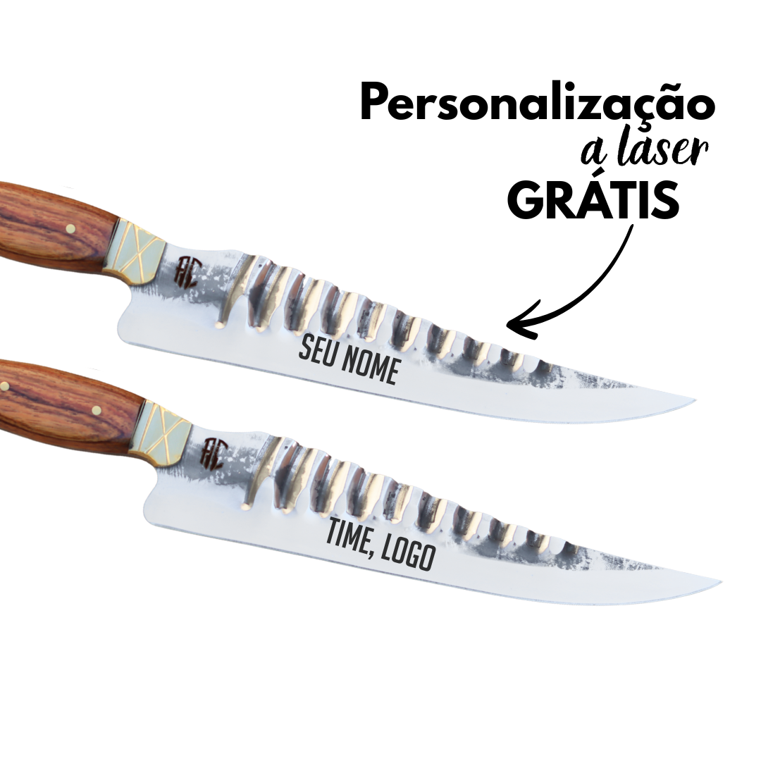 Faca Fileteira Artesanal Forjada | Aço Inox 9”