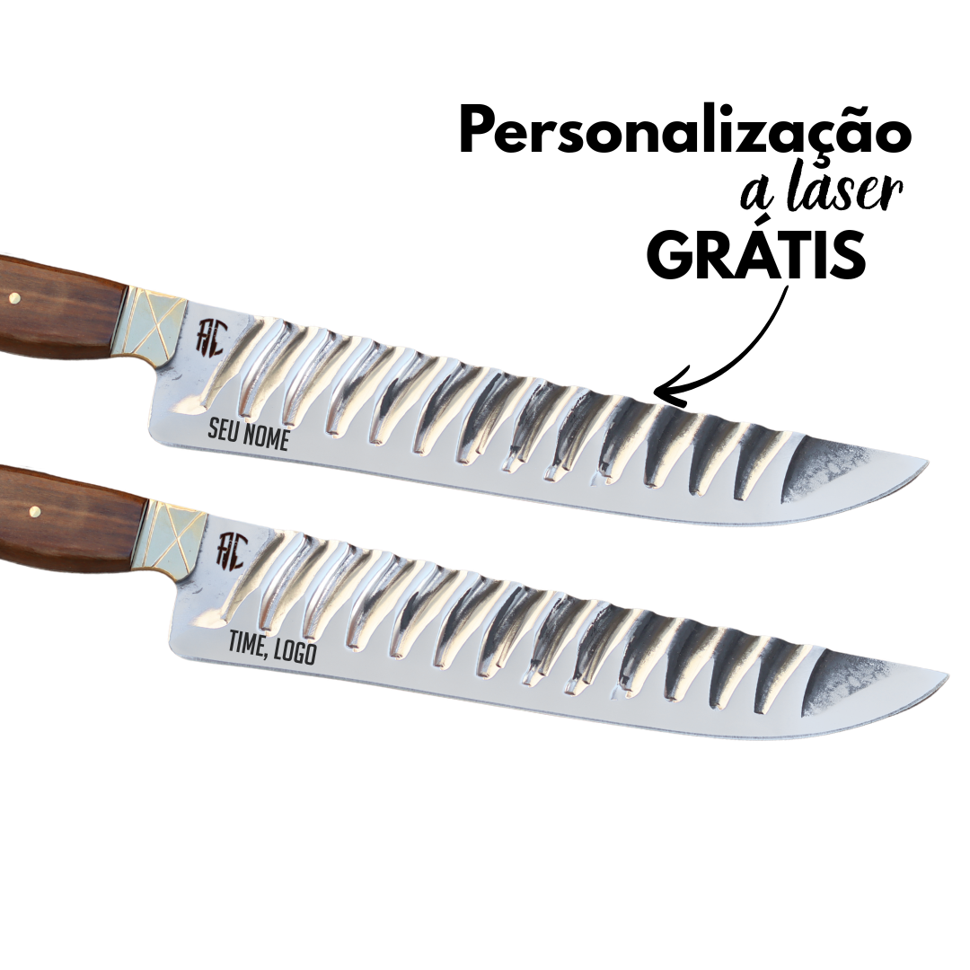 Faca Picanheira Artesanal Tradicional Forjada | Aço Inox 10”