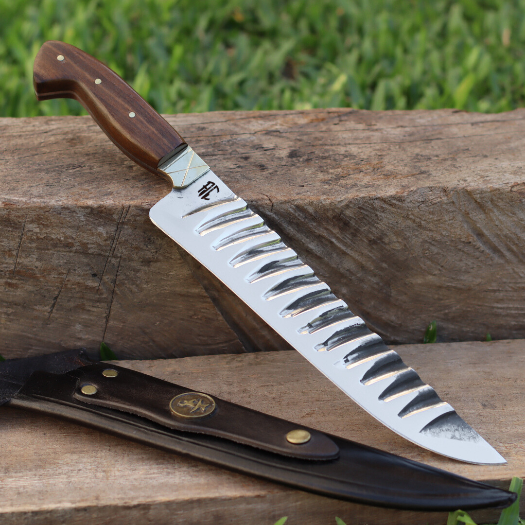 Faca Picanheira Artesanal Tradicional Forjada | Aço Inox 10”