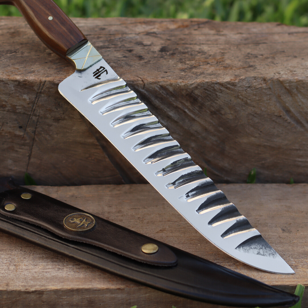 Faca Picanheira Artesanal Tradicional Forjada | Aço Inox 10”