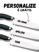 Faca Churrasco Artesanal Picanheira Dia dos Pais | Aço Inox Personalizada