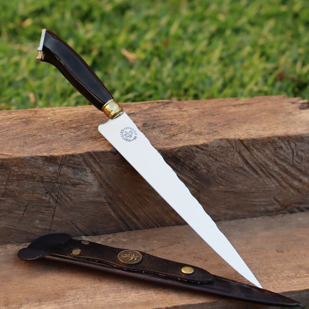 Faca Artesanal para Churrasco Personalizada | Presente | Cervo, Tatu, Cavalo