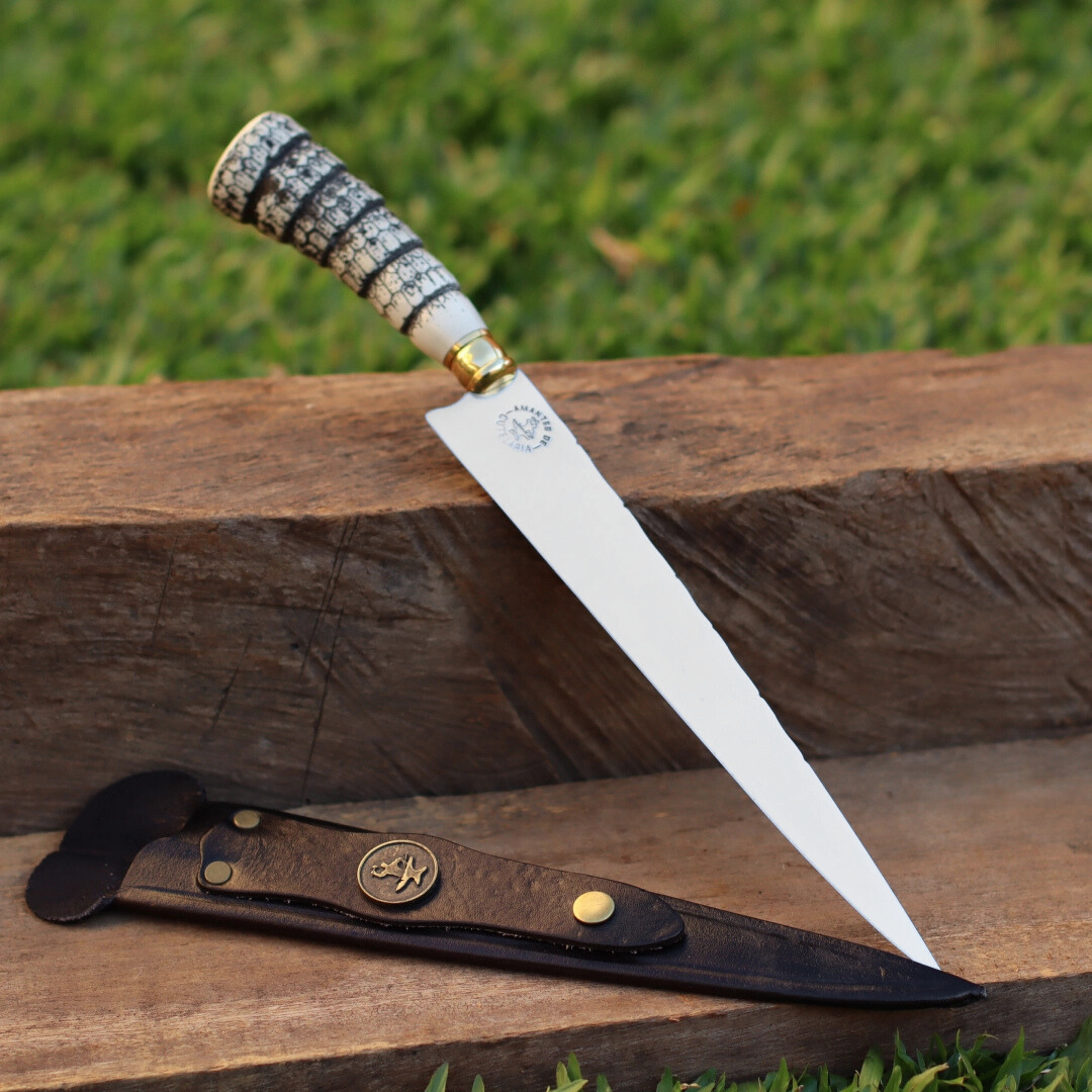 Faca Artesanal para Churrasco Personalizada | Presente | Cervo, Tatu, Cavalo