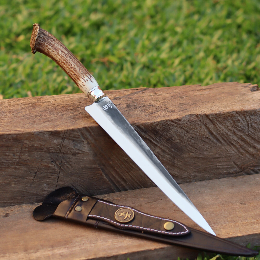 Faca Artesanal para Churrasco Personalizada | Presente | Cervo, Tatu, Cavalo