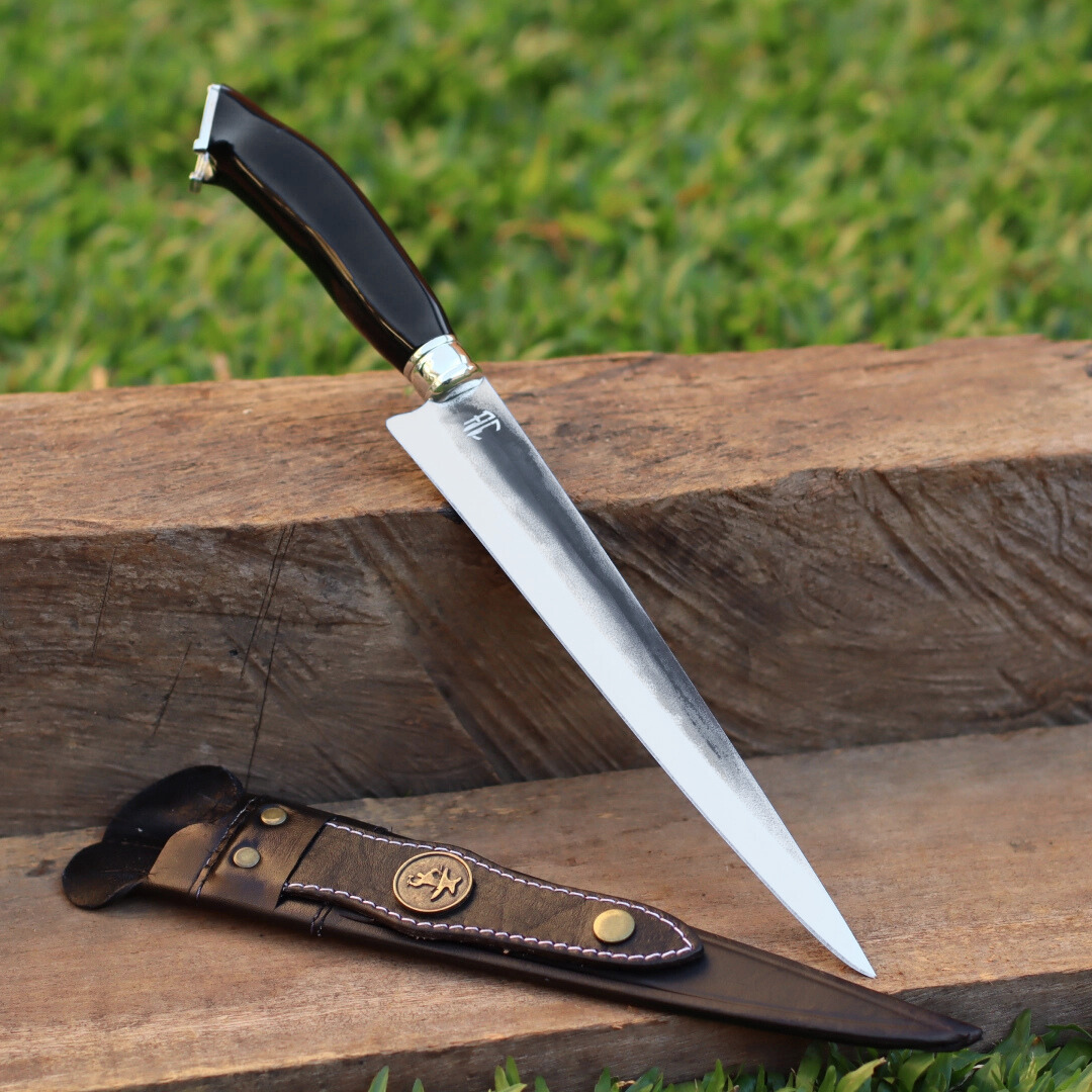 Faca Artesanal para Churrasco Personalizada | Presente | Cervo, Tatu, Cavalo
