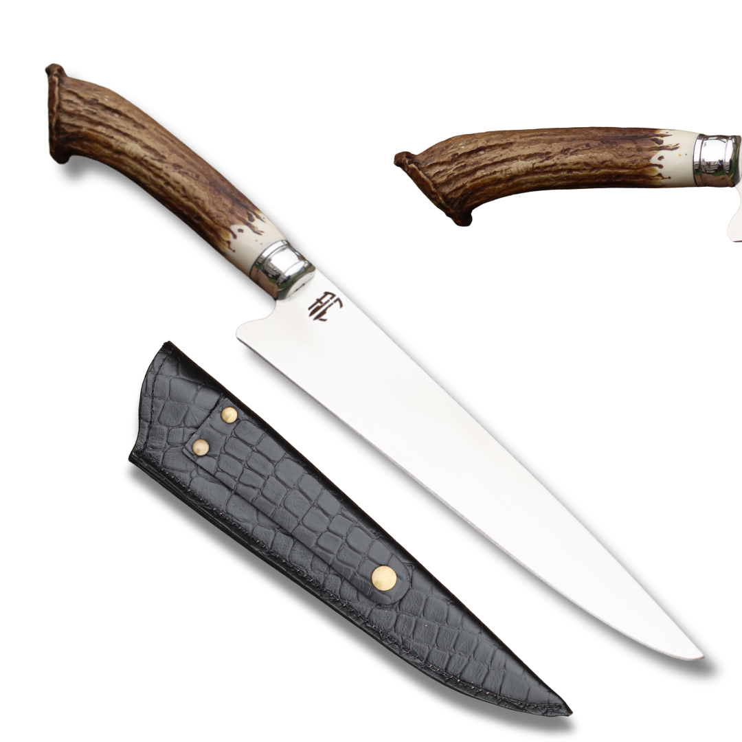 Faca Artesanal para Churrasco Personalizada Chifre | 9' polegadas