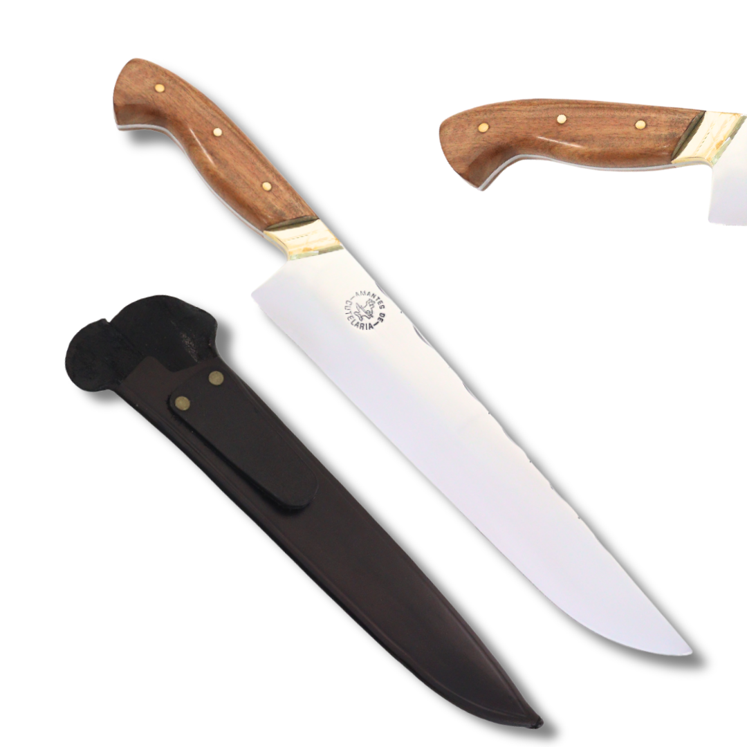 Faca Churrasco Artesanal Picanheira Tradicional | Aço Inox 10"