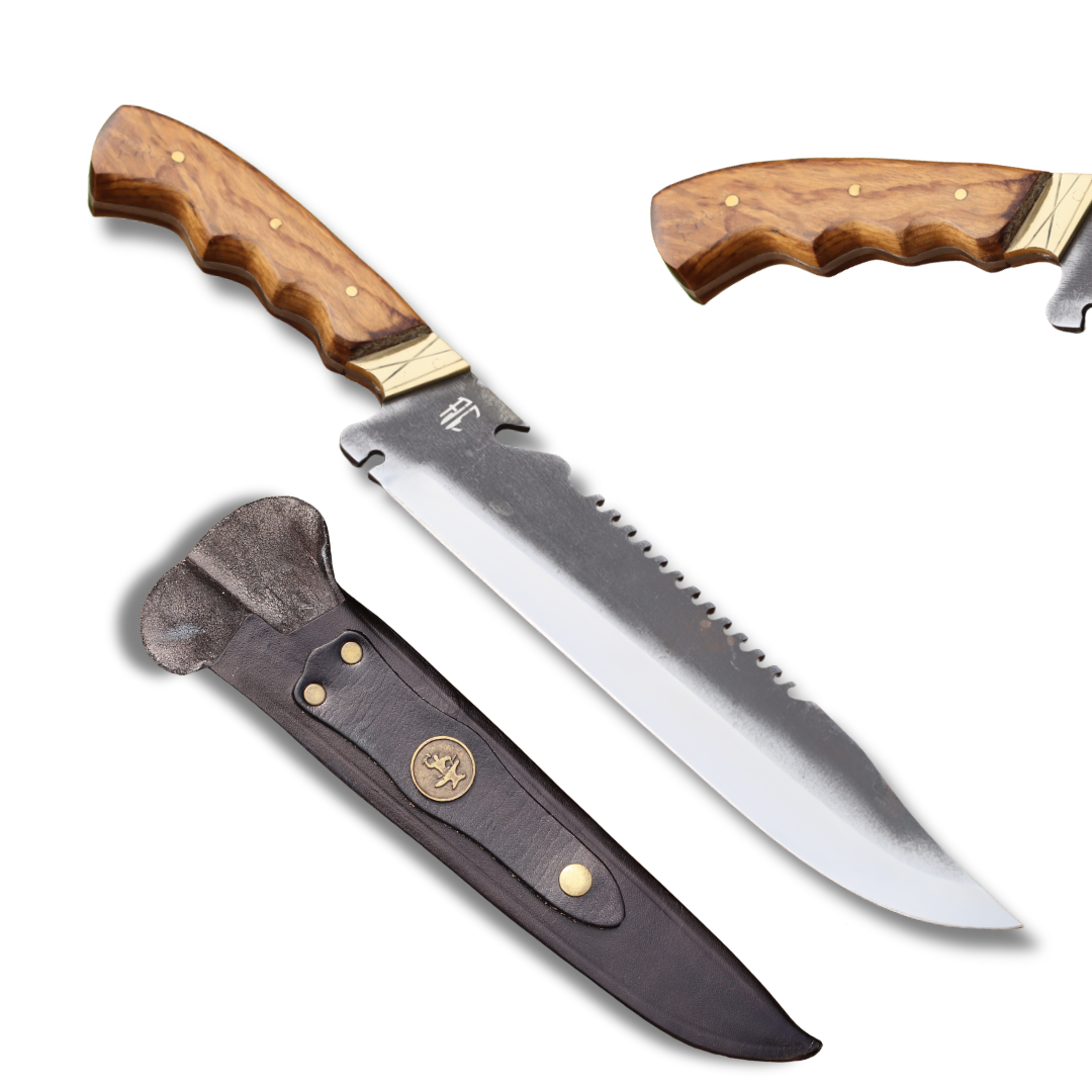 Faca Churrasco Artesanal Personalizada Bowie | Brut Forge 10"