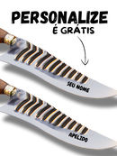 Faca Churrasco Artesanal Dia dos Pais | Super Premium | Aço Inox 10"