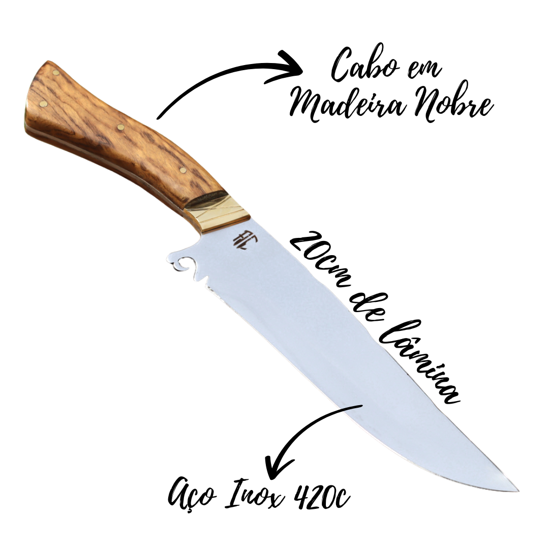 Faca Churrasco Artesanal Personalizada Rambo | Aço Inox 8"