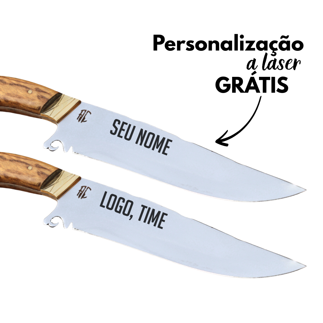 Faca Churrasco Artesanal Personalizada Rambo | Aço Inox 8"