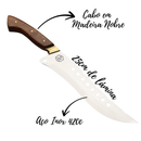 Faca Churrasco Artesanal Personalizada Turca Furada | Aço Inox 10"