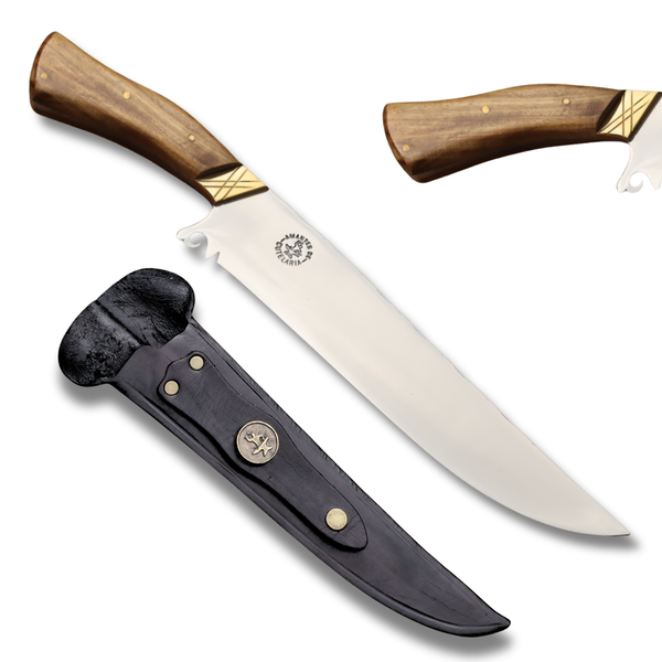 Faca Churrasco Artesanal Personalizada Rambo | Aço Inox 10"