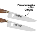 Faca Churrasco Artesanal Personalizada Picanheira Isca | Aço Inox 10"