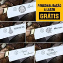 Faca Churrasco Artesanal Personalizada Turca Furada | Aço Inox 10"