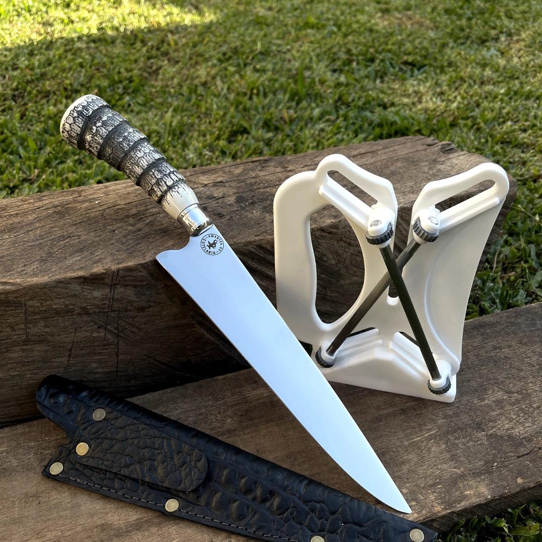 Kit Churrasco Picanheira + Afiador em X