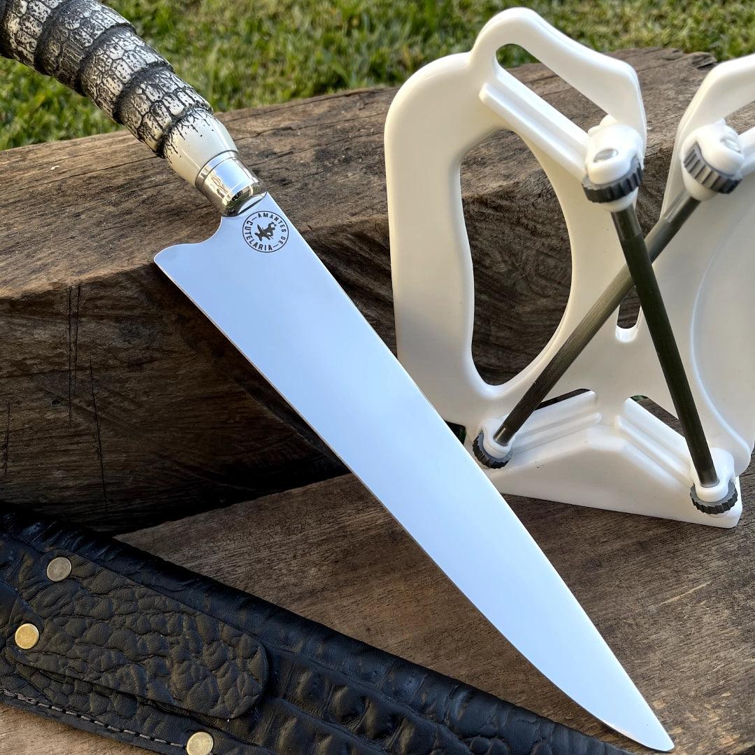 Kit Churrasco Picanheira + Afiador em X