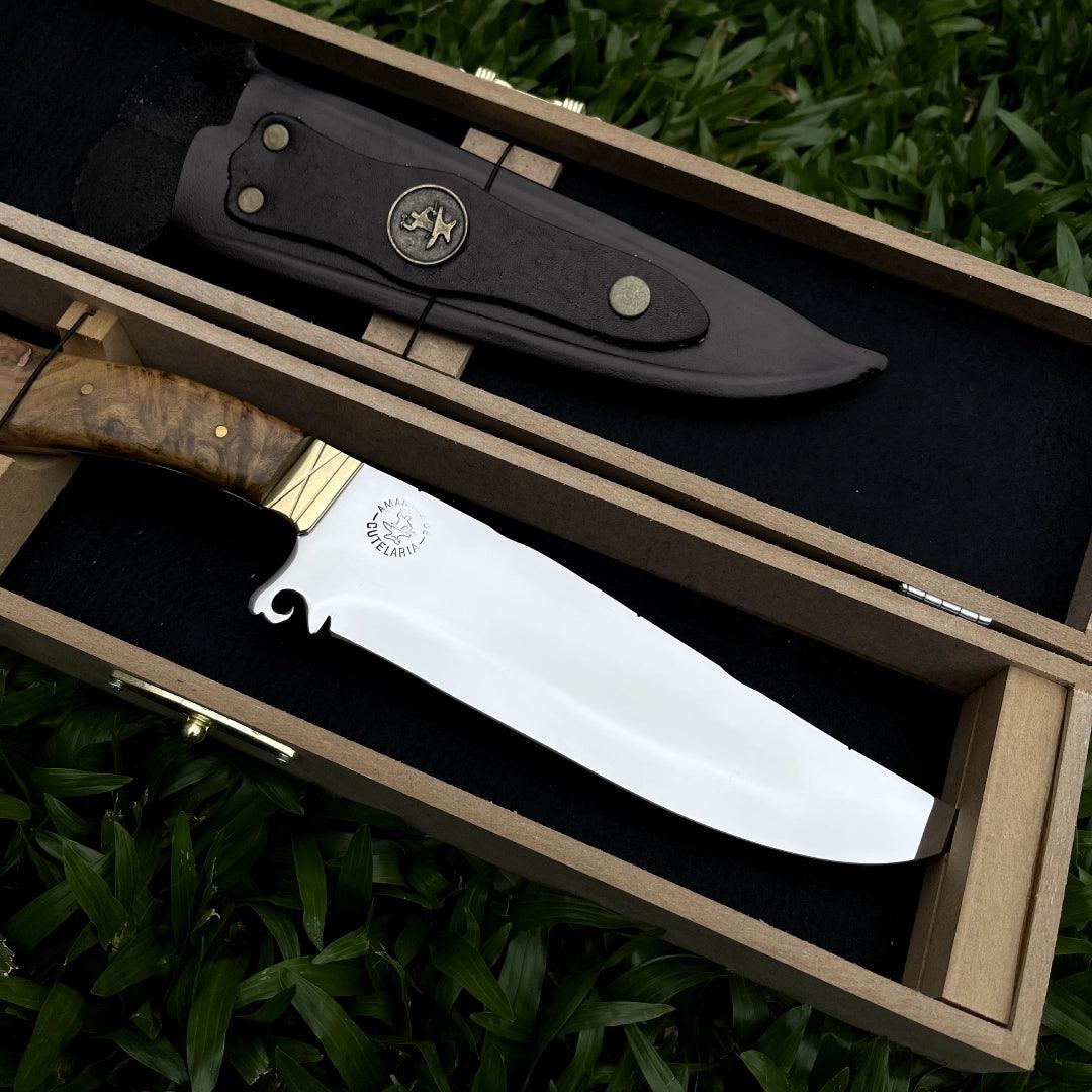 Faca Churrasco Artesanal Personalizada Rambo | Aço Inox 8"