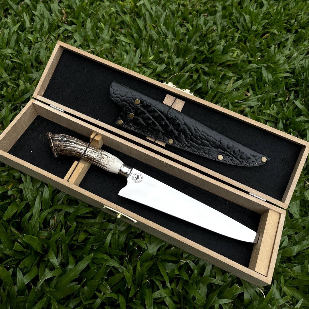 Faca Artesanal para Churrasco Personalizada Chifre | 9' polegadas