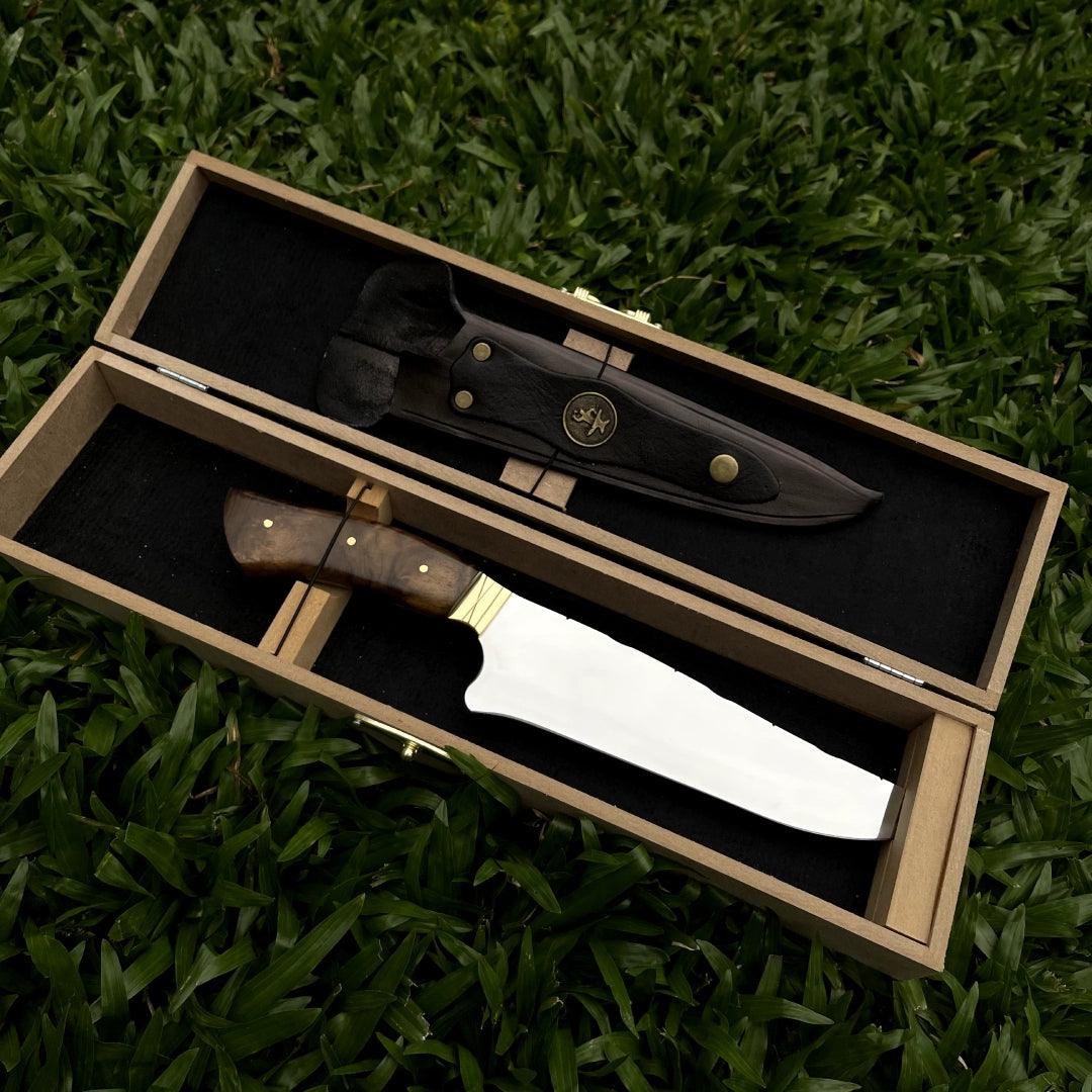 Faca Churrasco Artesanal Personalizada Gaúcha | Aço Inox 8"