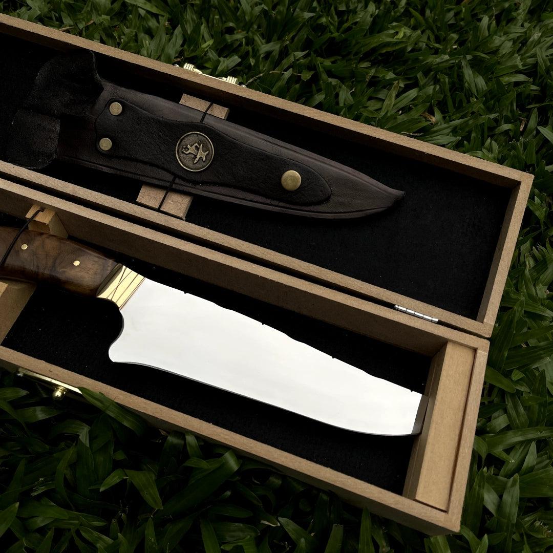 Faca Churrasco Artesanal Personalizada Gaúcha | Aço Inox 8"