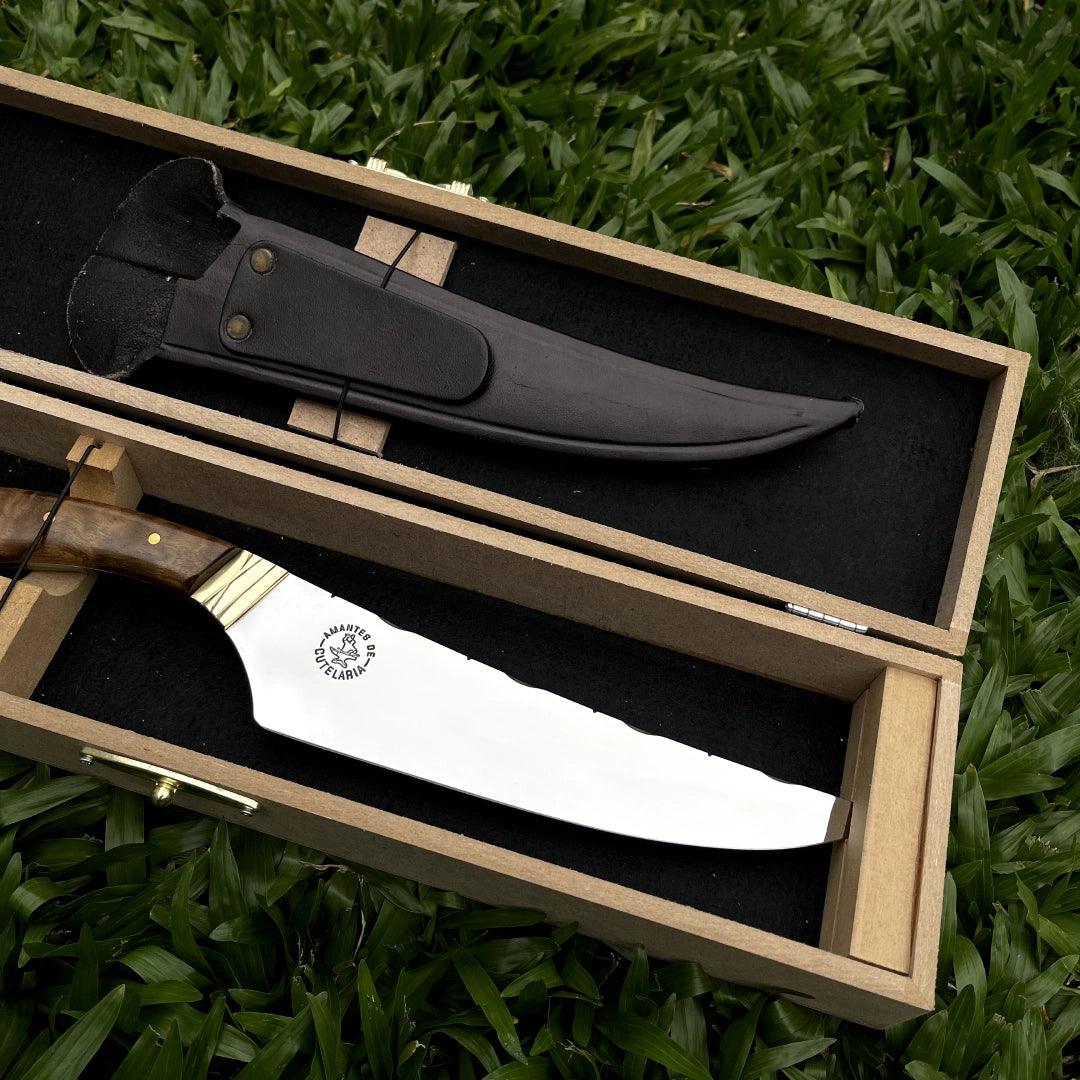 Faca Churrasco Artesanal Personalizada BBQ Turca | Aço Inox 8"