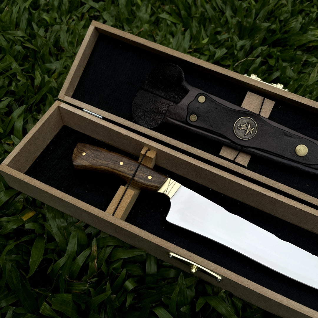 Faca Churrasco Artesanal Personalizada Fileteira | Aço Inox 10"