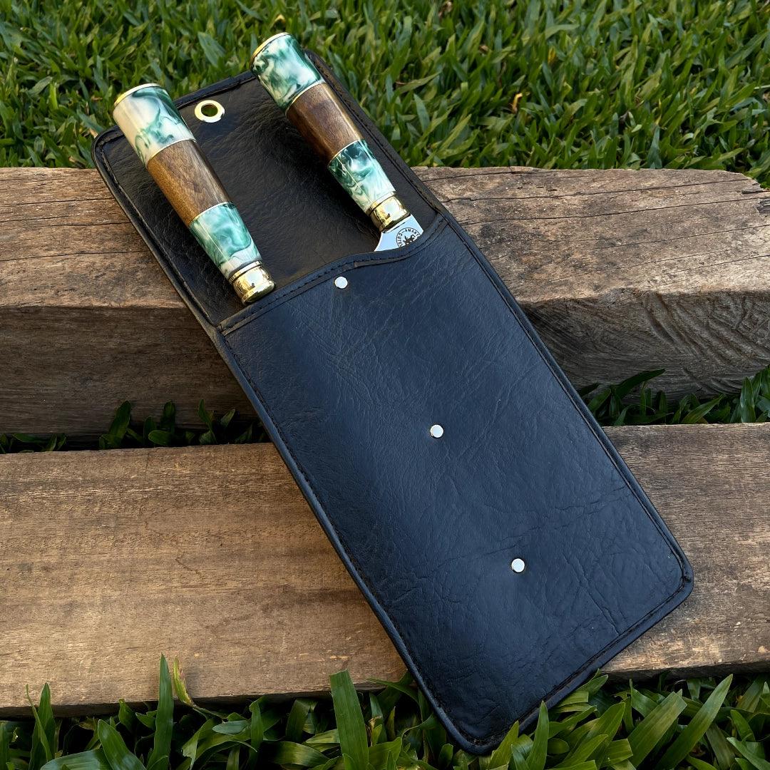 Kit Faca e Chaira Artesanal para Churrasco Personalizada | 10' polegadas