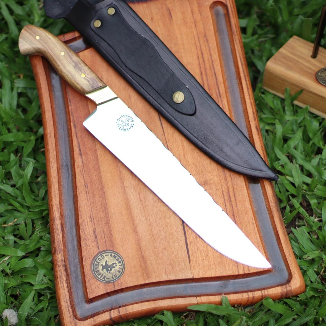 Kit Churrasco Picanheira + Tábua Cutelo + Tridente Bull - Amantes de Cutelaria