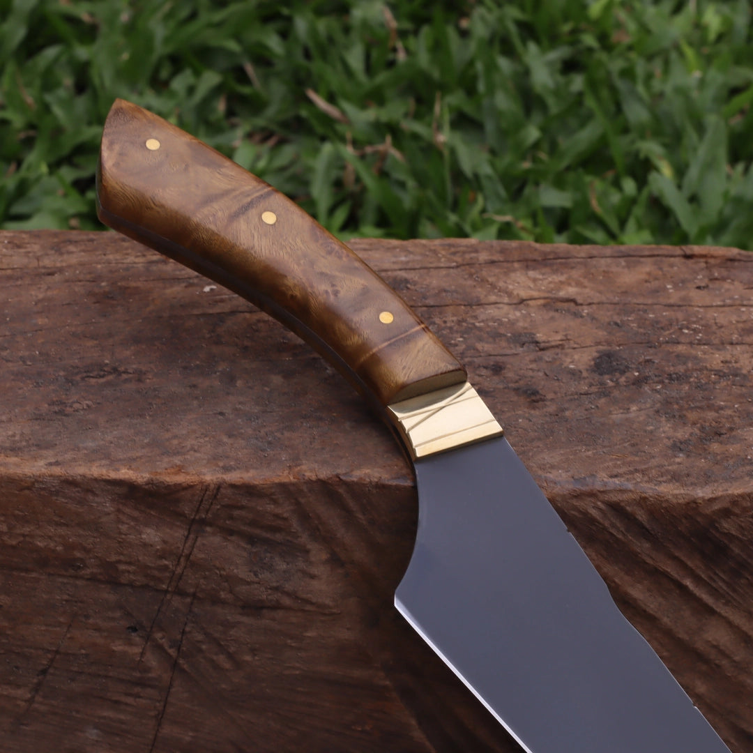 Faca Churrasco Artesanal Personalizada BBQ Turca | Carbono Fosfatizado 8"