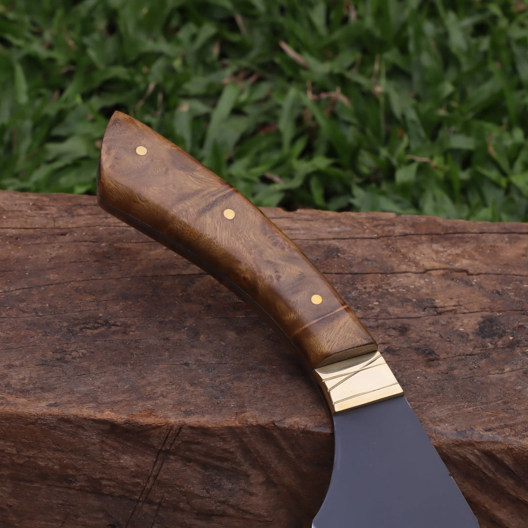 Faca Churrasco Artesanal Personalizada BBQ Turca | Carbono Fosfatizado 8"