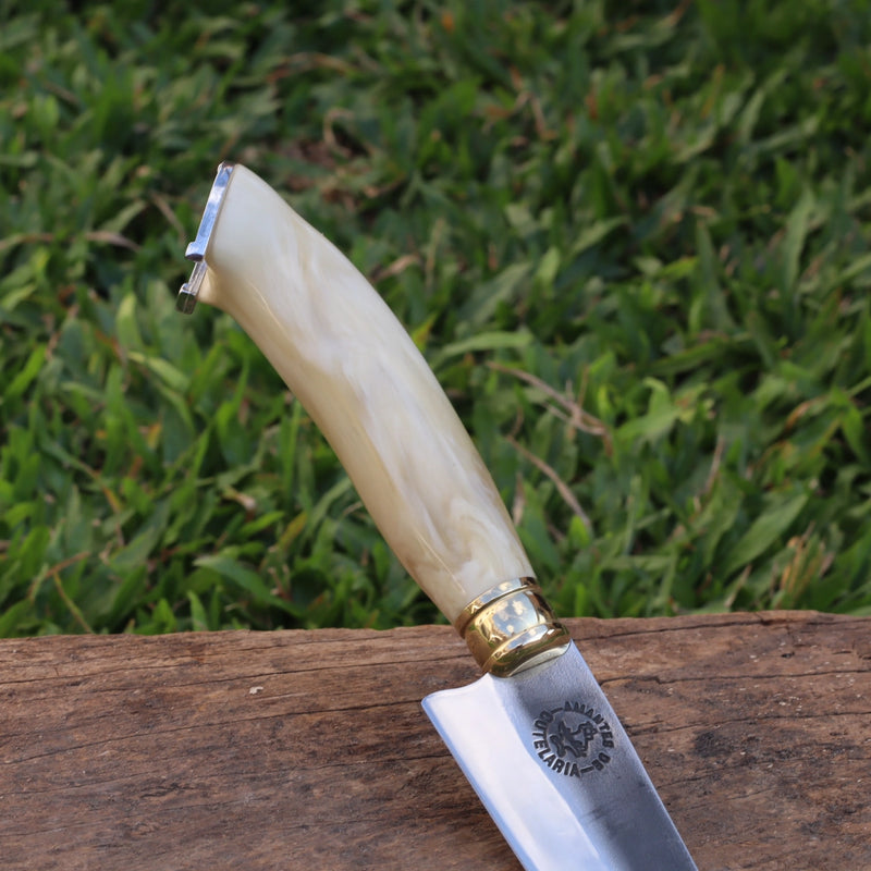 Faca Artesanal para Churrasco Personalizada | Presente | Cervo, Tatu, Cavalo