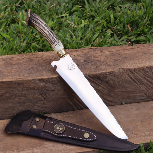 Faca Churrasco Picanheira Chifre | Aço Inox 10"