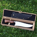 Faca Churrasco Artesanal Personalizada Premium Cabo em Madeira | Aço Inox 10"