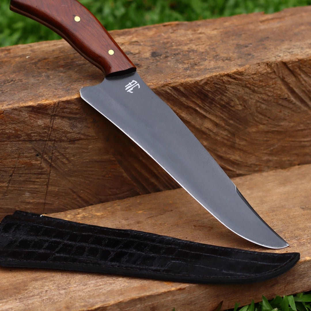 Faca Artesanal para Churrasco Carbono Fosfato Farroupilha | 8"